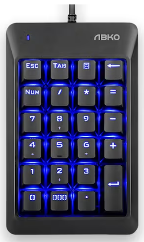 앱코 HACKER K523 기계식 축교환 LED 키패드 청축/적축